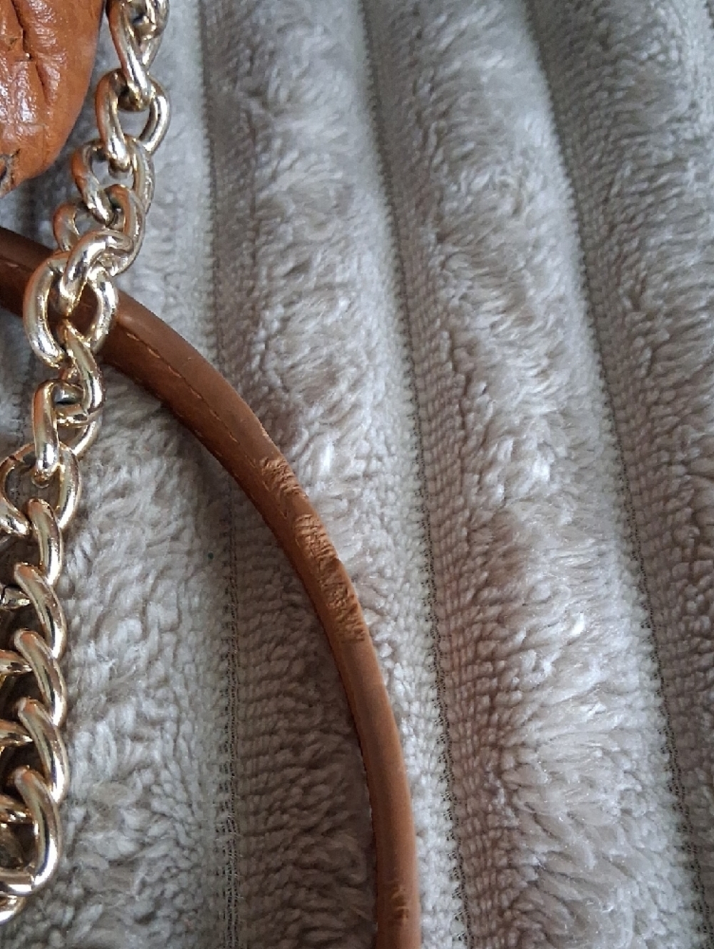 Woven Leather Crossbody Bag in Tan - Picture 6 of 8